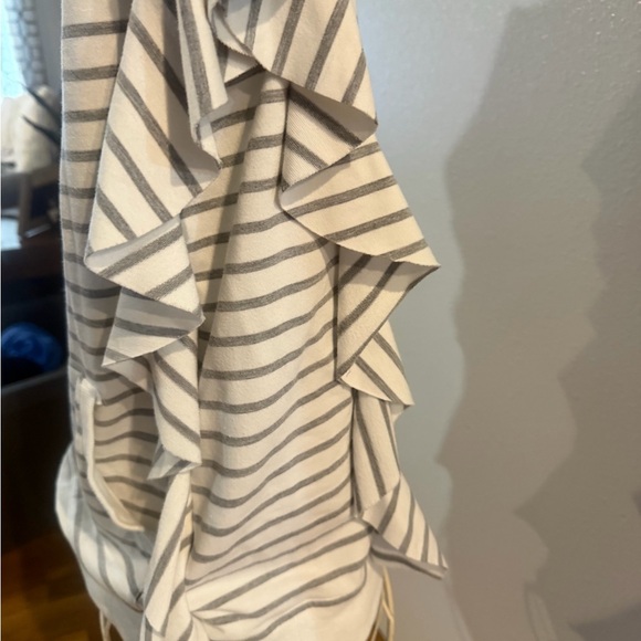 Doe & Rae Striped Ruffle Sleeve Sweatshirt - Picture 5 of 6